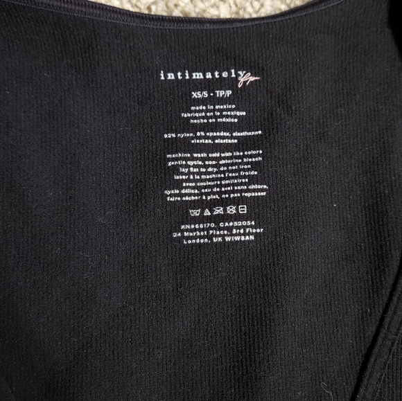 Free people Lost In Love Seamless Top in Black | Size XS/S - Picture 3 of 4